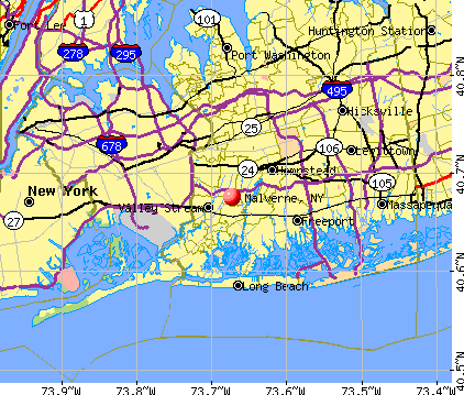 Malverne, NY map