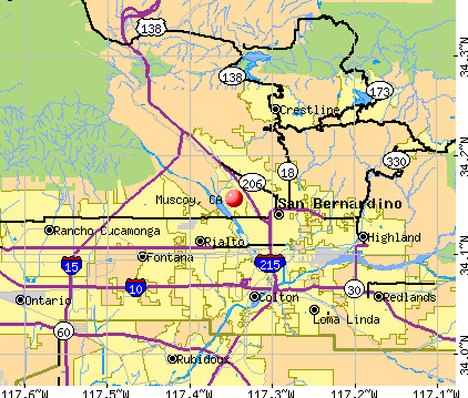 Muscoy, CA map