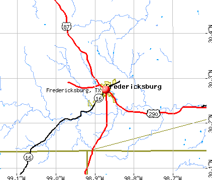 Fredericksburg, TX map