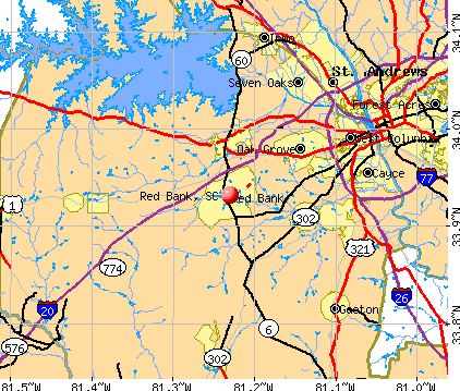 Red Bank, SC map