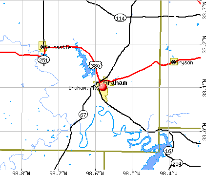 Graham, TX map