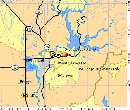 Oroville East, CA map