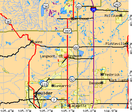 Longmont, CO map
