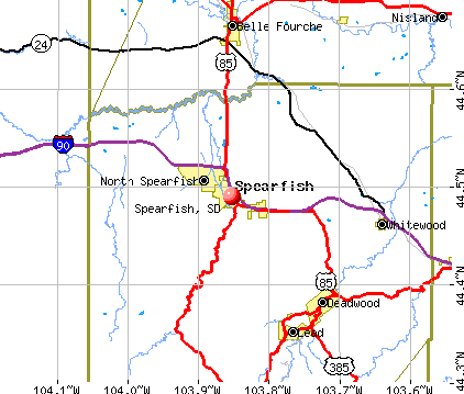 Spearfish, SD map