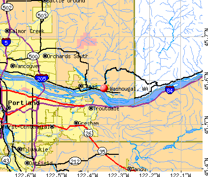 Washougal, WA map