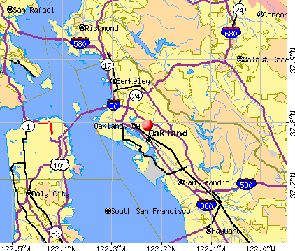 Oakland, CA map