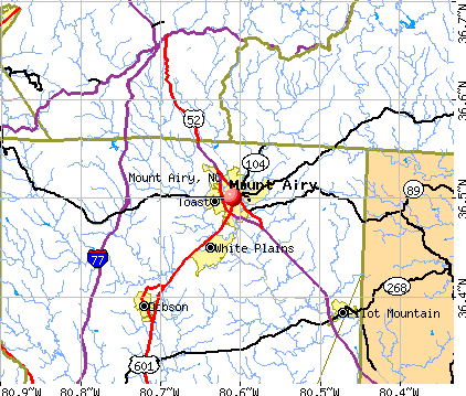 Mount Airy, NC map