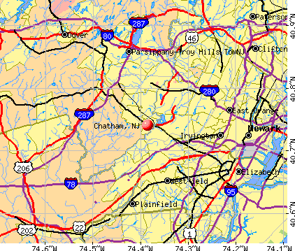 Chatham, NJ map