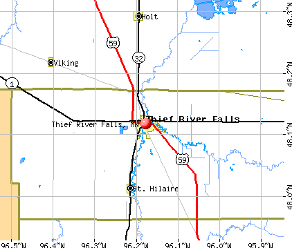 Thief River Falls, MN map