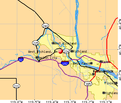 West Richland, WA map
