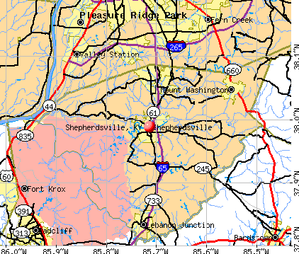 Shepherdsville, KY map