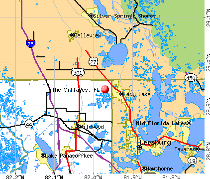 The Villages, FL map