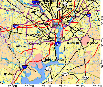 Huntington, VA map