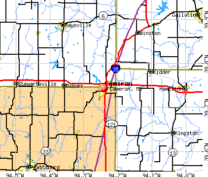 Cameron, MO map