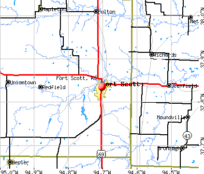 Fort Scott, KS map