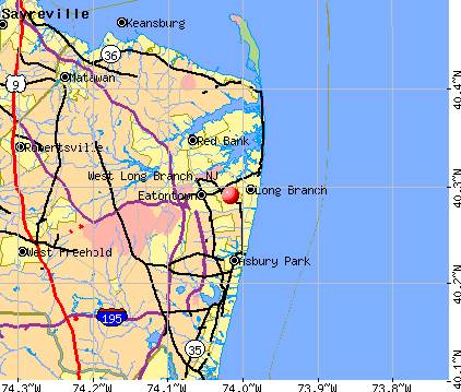 West Long Branch, NJ map