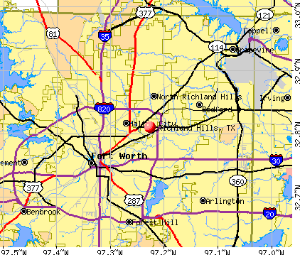 Richland Hills, TX map