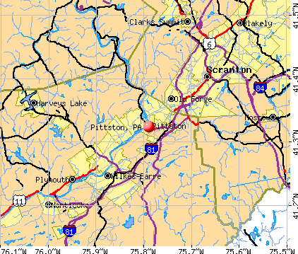 Pittston, PA map