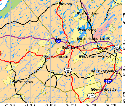 Budd Lake, NJ map