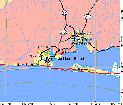 Eglin AFB, FL map
