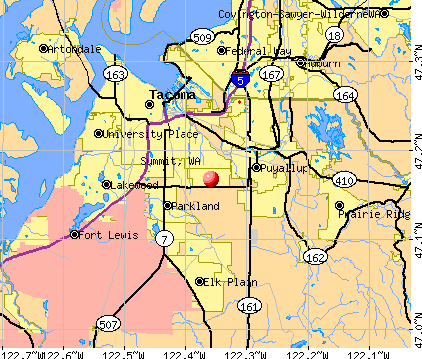 Summit, WA map