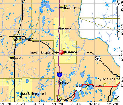 North Branch, MN map