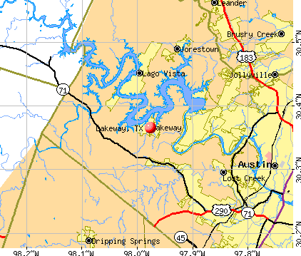 Lakeway, TX map