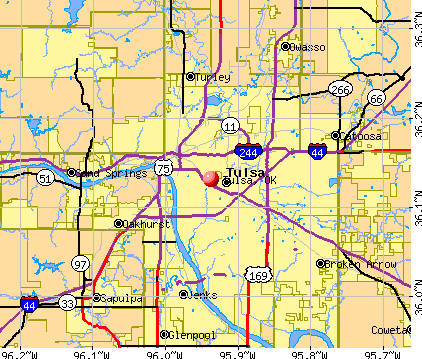 Tulsa, OK map