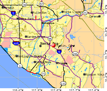 Tustin, CA map