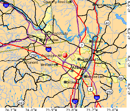 Colonie, NY map