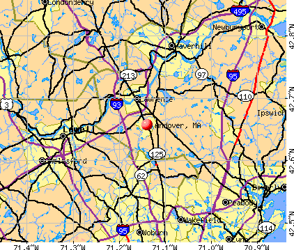 Andover, MA map