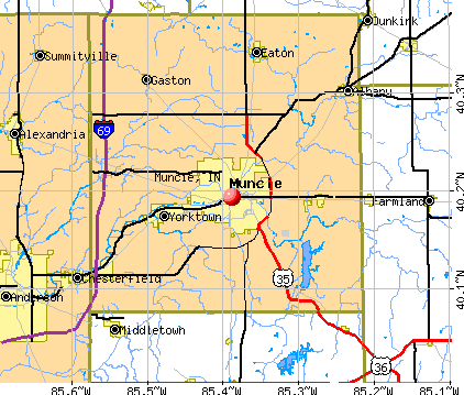 Muncie, IN map