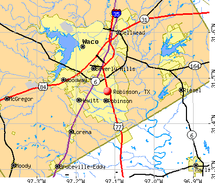 Robinson, TX map