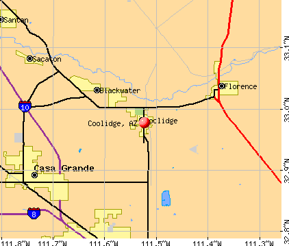 Coolidge, AZ map