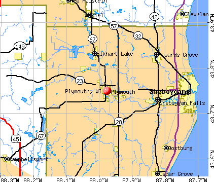 Plymouth, WI map