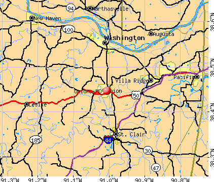 Union, MO map