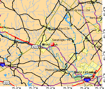 Sanatoga, PA map