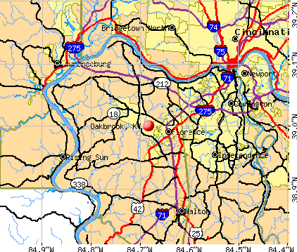 Oakbrook, KY map