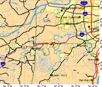 Eureka, MO map