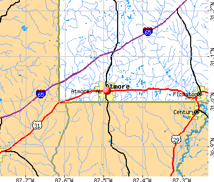 Atmore, AL map