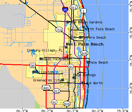 Century Village, FL map