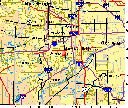 Clarendon Hills, IL map