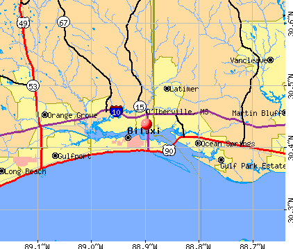 D'Iberville, MS map