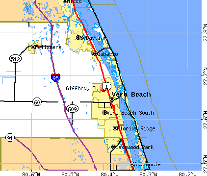 Gifford, FL map