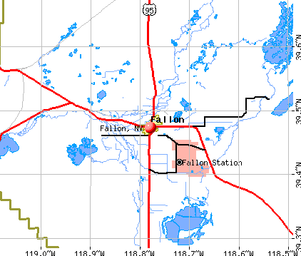 Fallon, NV map