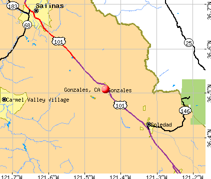 Gonzales, CA map