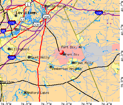 Fort Dix, NJ map