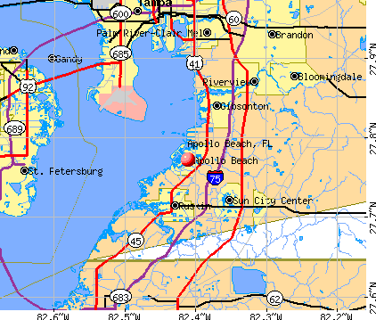 Apollo Beach, FL map