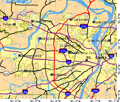 Olivette, MO map