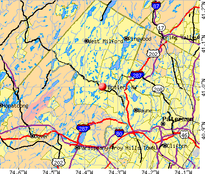 Butler, NJ map